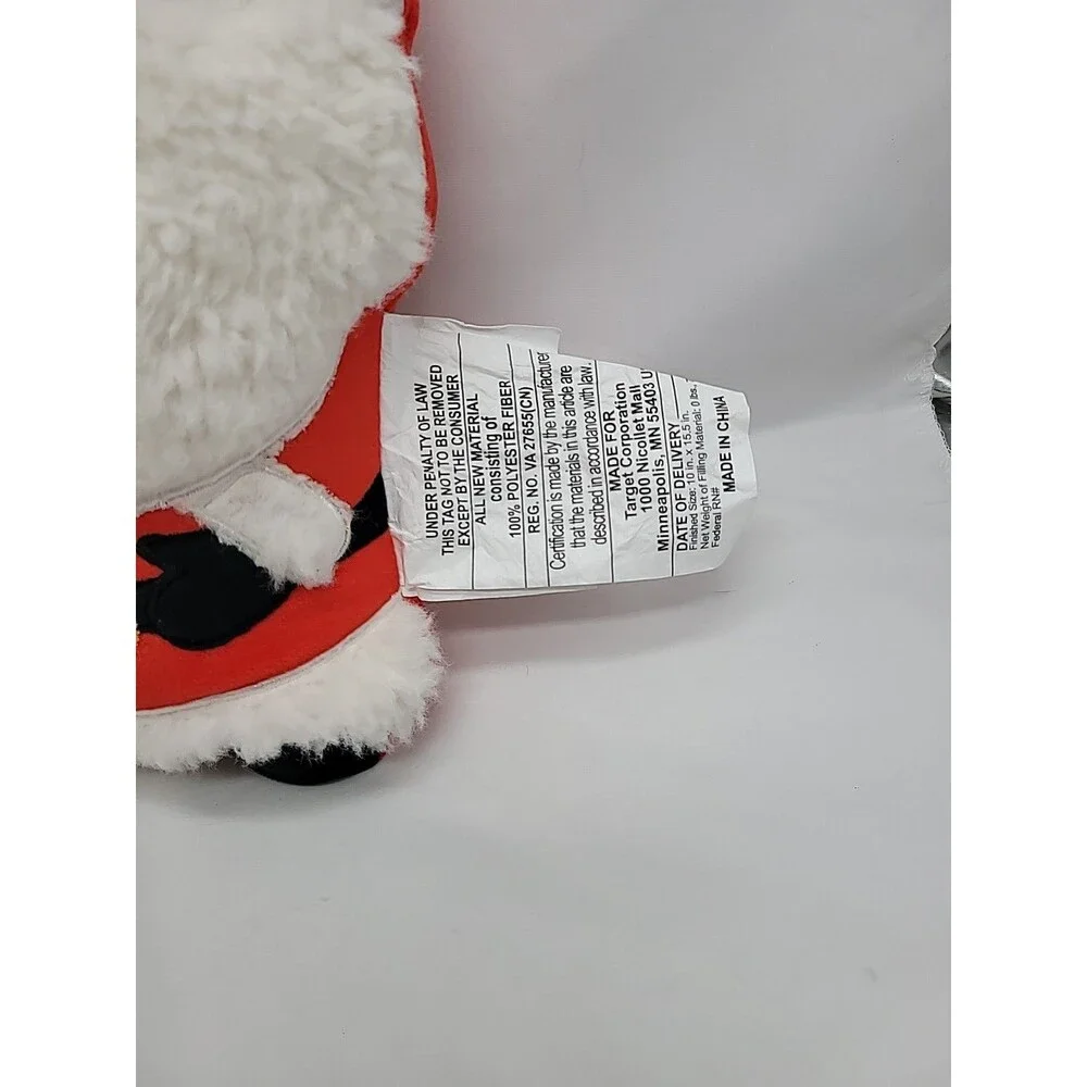 Christmas Shaped Santa Faux Shearling Throw Pillow Red/white Wondershop 15